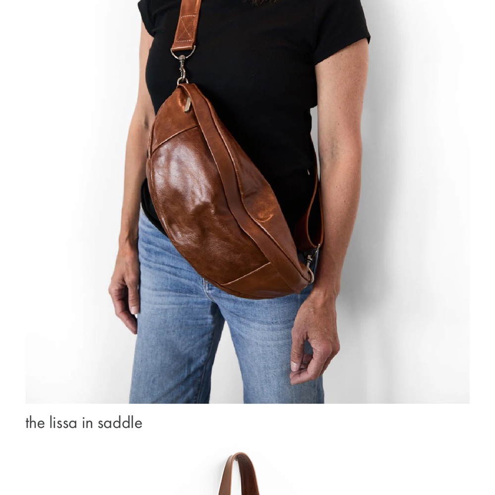 The Lissa in Saddle| latte zips| cocoa lining